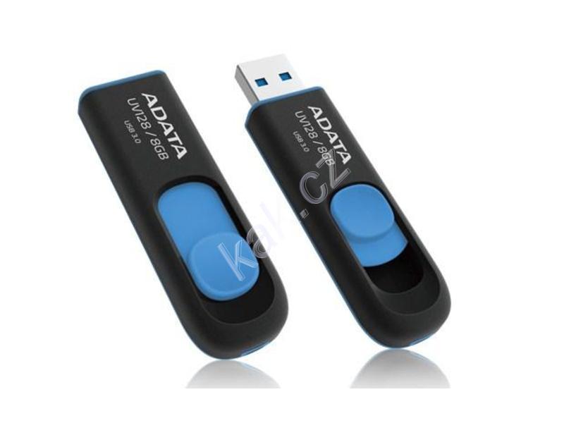 Přenosný flash disk ADATA DashDrive Value UV128 16GB, černo-modrý(black/blue)