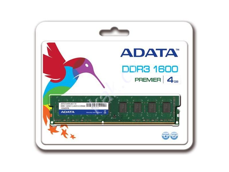 Paměťový modul ADATA DIMM DDR3 4GB 1600MHz