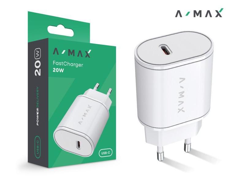 Nabíječka do sítě A-MAX Power Delivery 20W USB-C, bílý (white)
