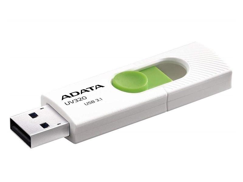 Přenosný flash disk ADATA Flash disk UV320 64GB, bílo-zelená
