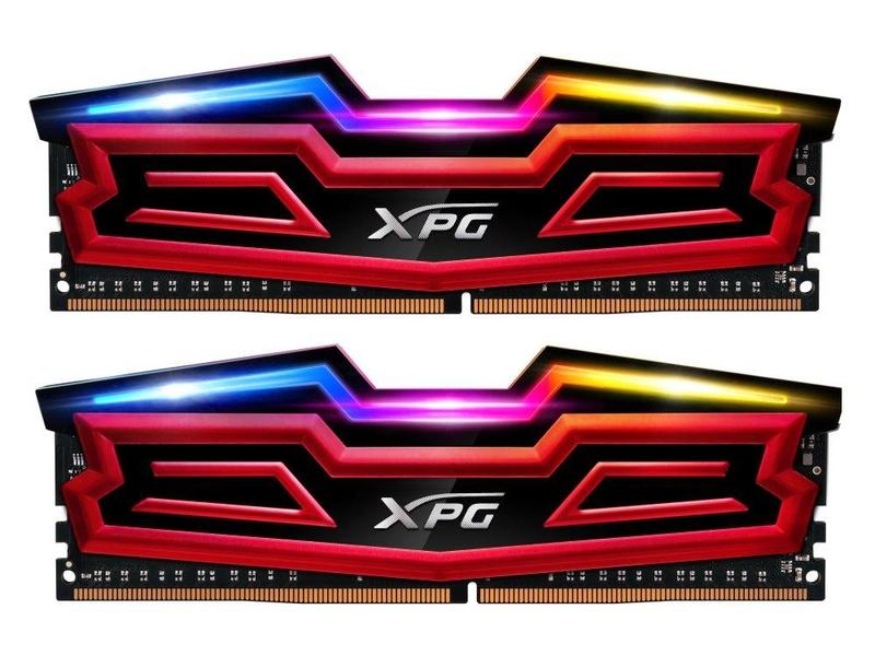 2 paměťové moduly ADATA SPECTRIX D40 16GB DDR4 2400MHz, červená (red)
