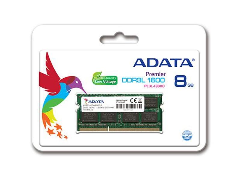 Paměť do notebooku ADATA 8GB DDR3L-1600MHz