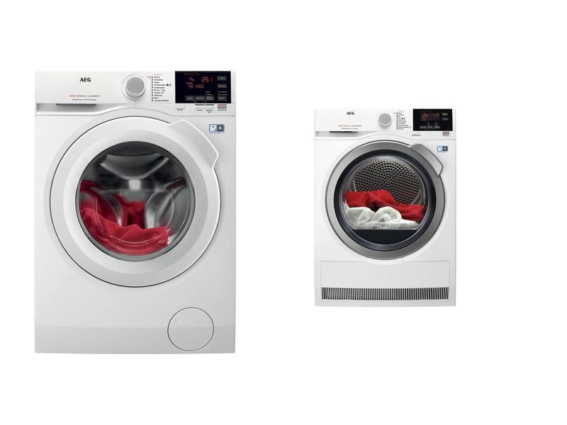Set pračky a sušičky AEG L6FBG49WC + T8DBG48SC