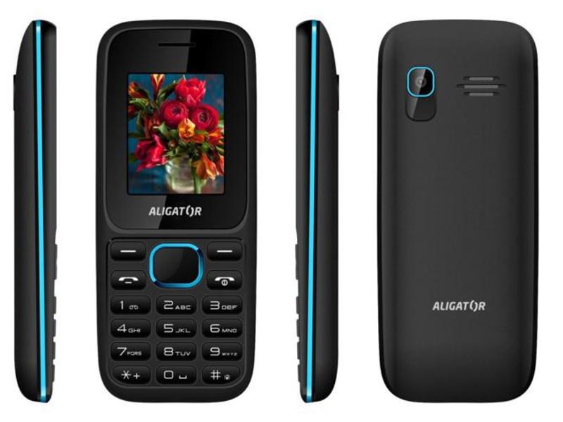 Mobilní telefon ALIGATOR  D200, černo-modrý