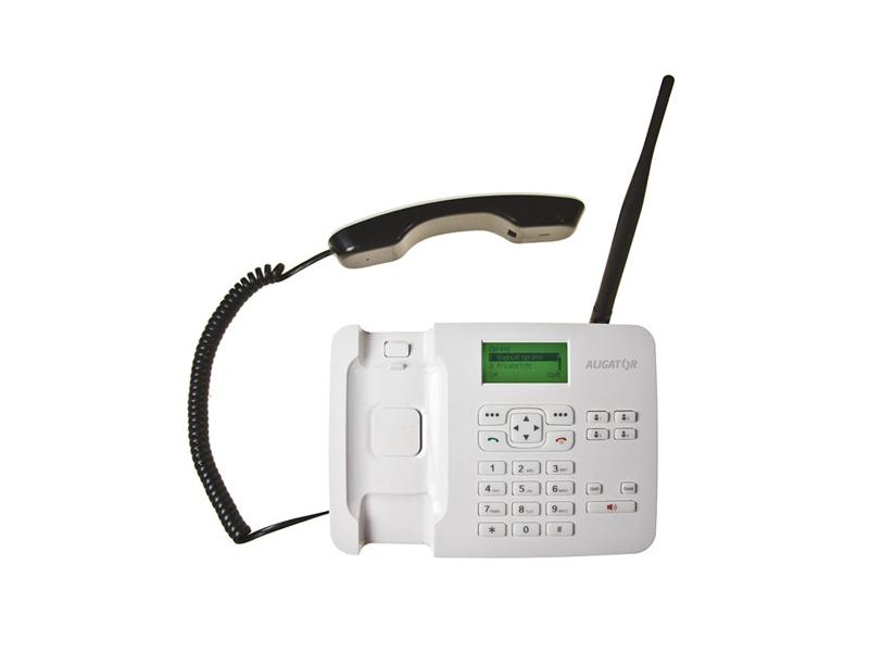 Stolní telefon na simkartu ALIGATOR T100, bílý (white)