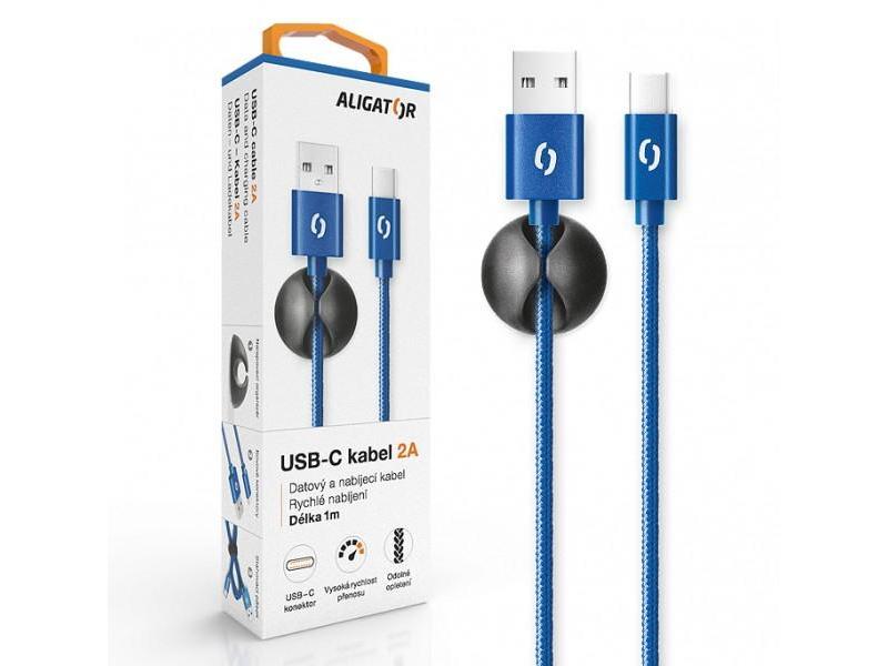 Datový kabel ALIGATOR PREMIUM 2A, modrá (blue)