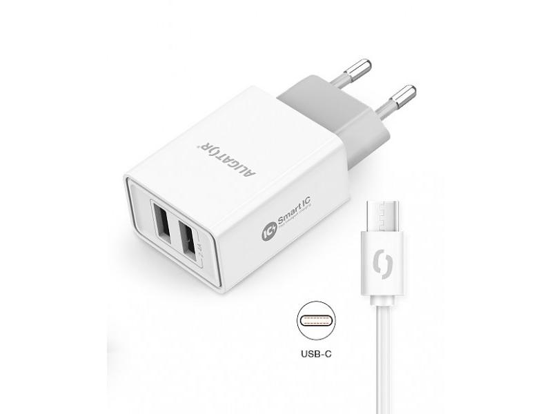  ALIGATOR Chytrá síťová nabíječka CHA0034, bílá (white)