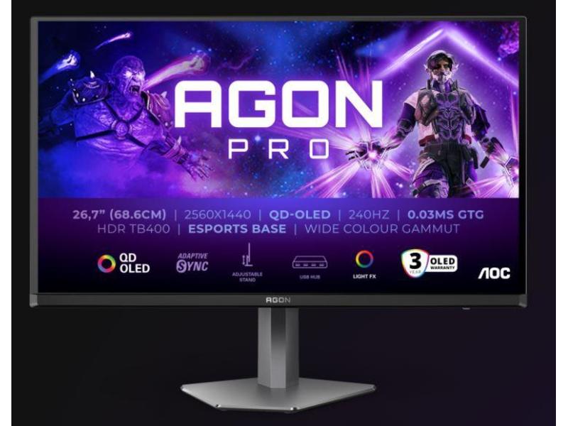 27" OLED monitor AOC AGON PRO AG276QZD2