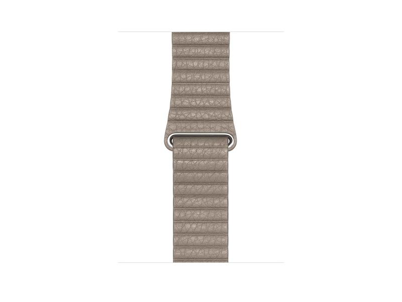 APPLE Watch 44mm kamenně šedý kožený řemínek - střední