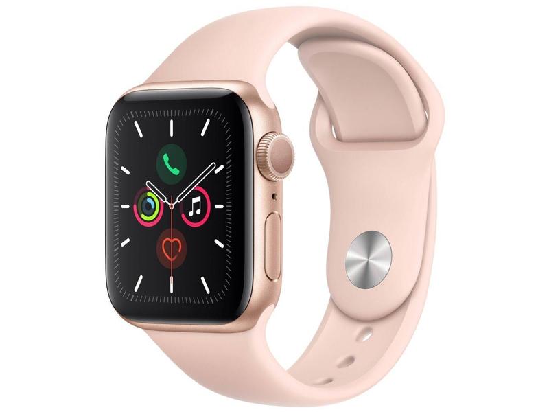 Sportovní chytré hodinky APPLE Watch Series 5 GPS 40mm, zlatá/růžová (gold/pink)