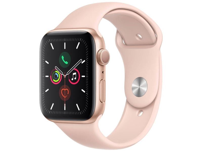 Sportovní chytré hodinky APPLE Watch Series 5 GPS 44mm, zlatá/růžová (gold/pink)