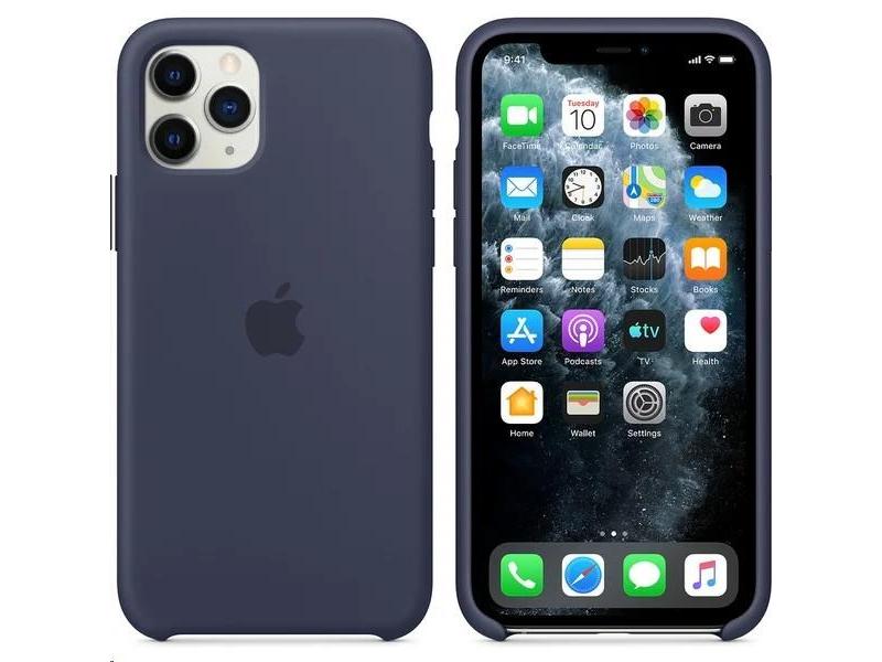 Pouzdro pro iPhone APPLE iPhone 11 Pro Silicone Case - Midnight Blue, modrá (blue)