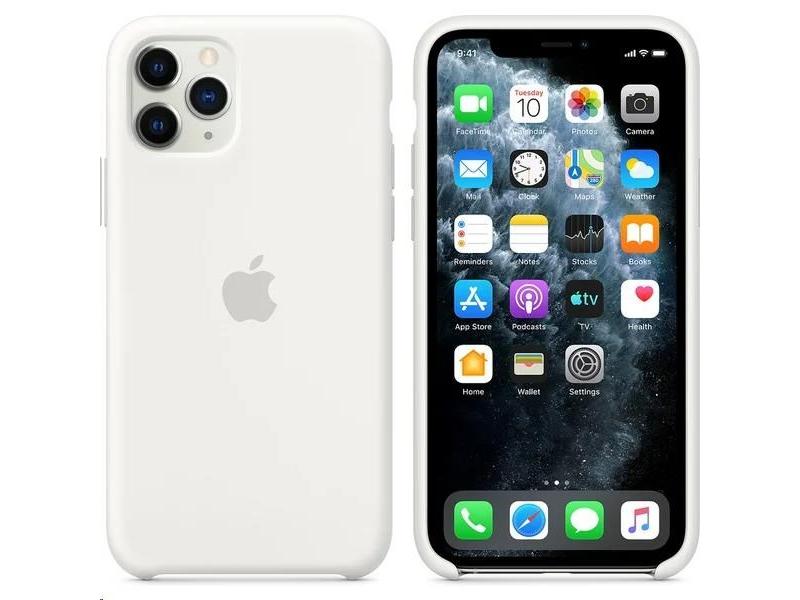 Pouzdro pro iPhone APPLE iPhone 11 Pro Silicone Case - White, bílý (white)