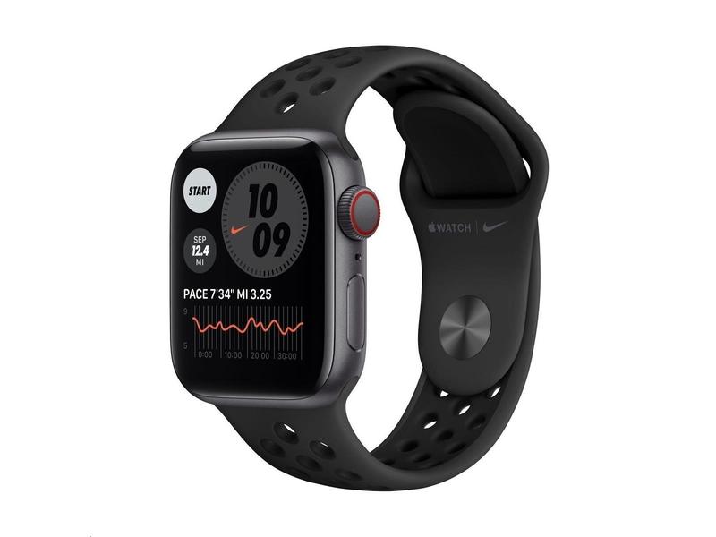 Chytré hodinky APPLE Watch Nike SE Cellular 40mm Vesmírně šedý hliník s Antracitově/Černým sportovním řemínkem