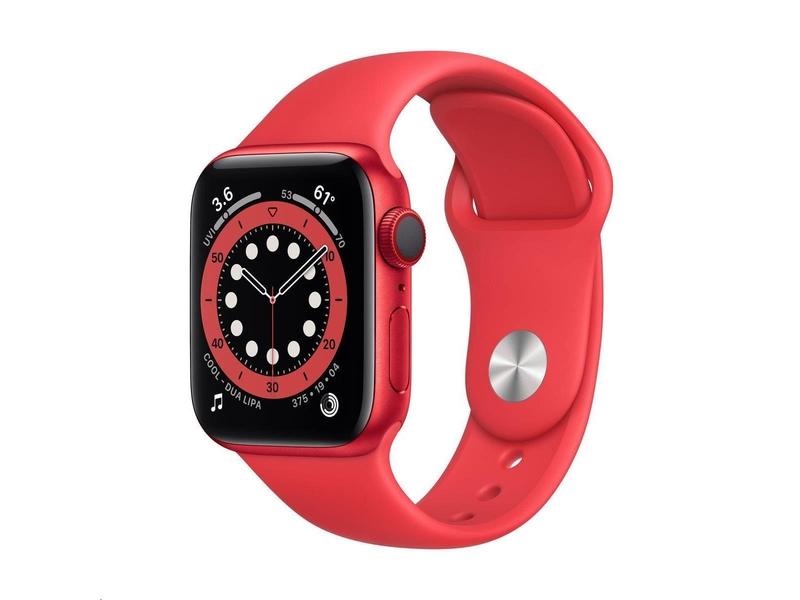 Chytré hodinky APPLE Watch S6 Cellular 40mm (PRODUCT)červený hliník s (PRODUCT)Červeným sportovním řemínkem