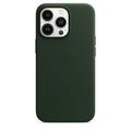 Kryt APPLE iPhone 13 Pro Leather Case s MagSafe - S.Green