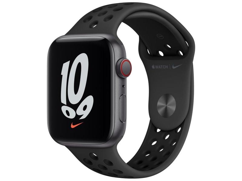 Chytré hodinky APPLE Watch Nike SE GPS Cellular, 44mm vesmírně šedý hliník s antracitovým / černým sport řemínk
