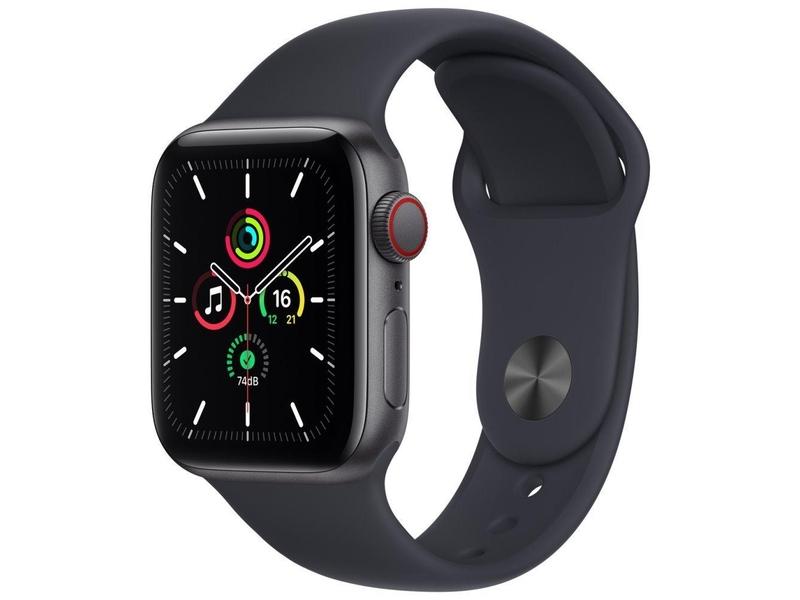 Chytré hodinky APPLE Watch SE GPS Cellular, 40mm vesmírně šedý hliník s temně inkoustový sport řemínek