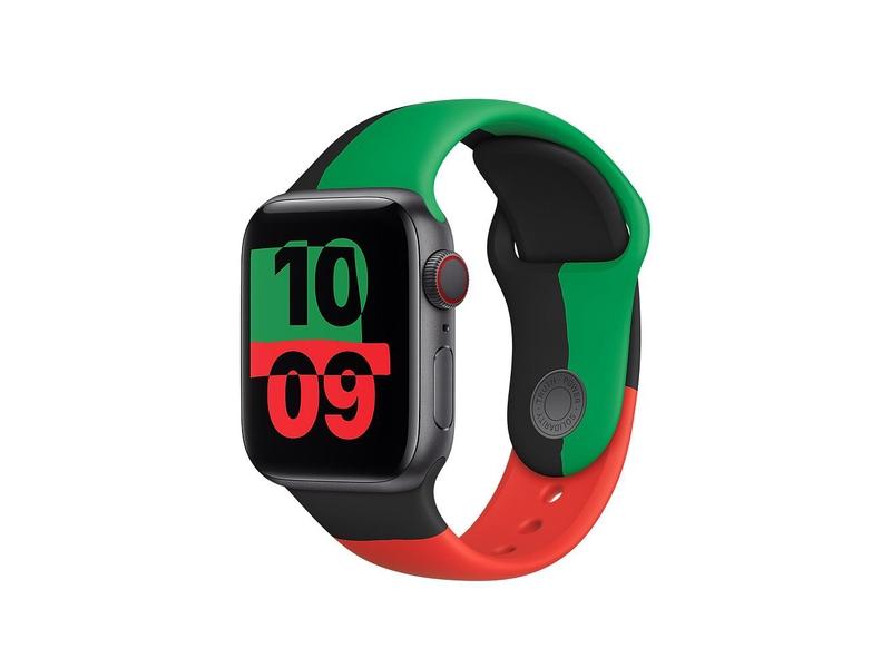Řemínek APPLE Watch 44mm sportovní řemínek Black Unity – standardní