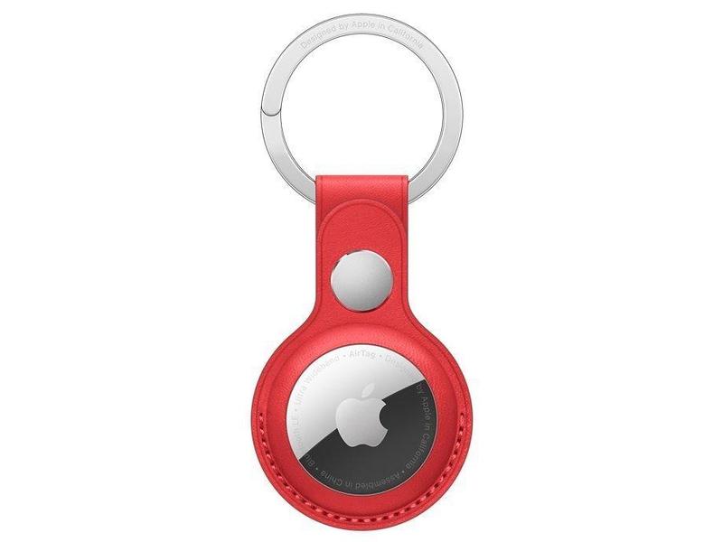 Klíčenka pro Airtag APPLE AirTag Leather Key Ring, červené