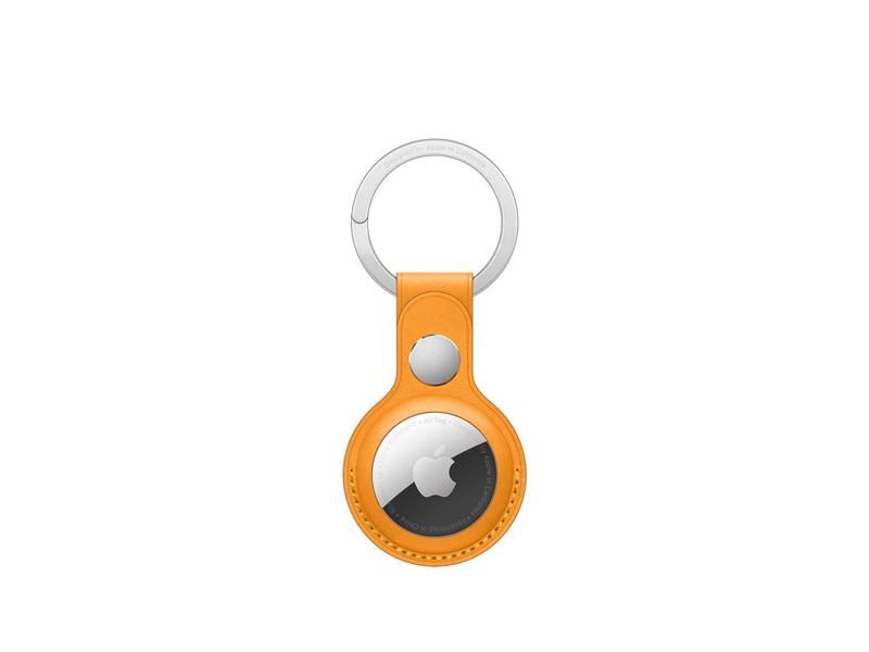 Klíčenka pro Airtag APPLE AirTag Leather Key Ring, oranžové