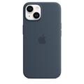 Pouzdro na iPhone APPLE iPhone 14 Silicone Case with MS - Storm Blue