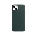 Pouzdro na iPhone APPLE iPhone 14+ Leather Case with MagSafe- Forest Green