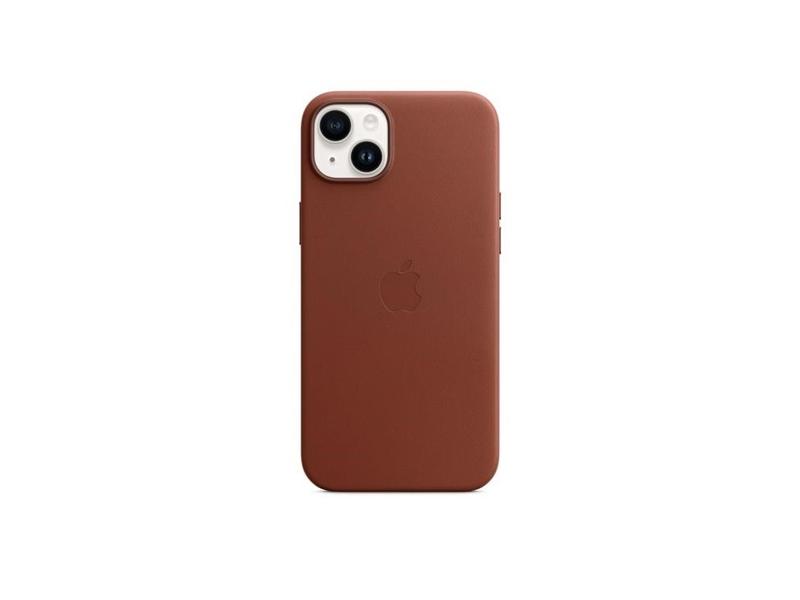 Pouzdro na iPhone APPLE iPhone 14+ Leather Case with MagSafe - Umber