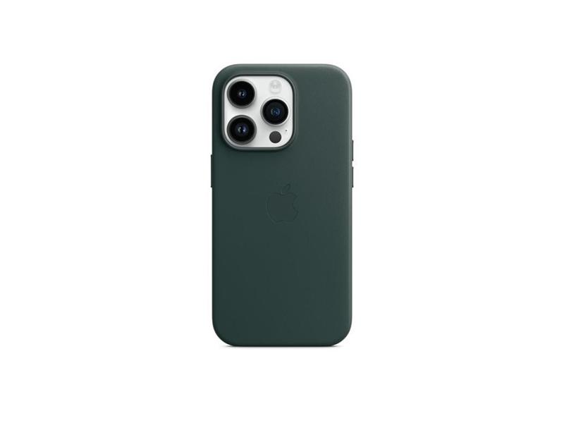 Pouzdro na iPhone APPLE iPhone 14 Pro Leather Case with MagSafe Forest Gre