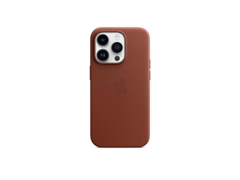 Pouzdro na iPhone APPLE iPhone 14 Pro Leather Case with MagSafe - Umber