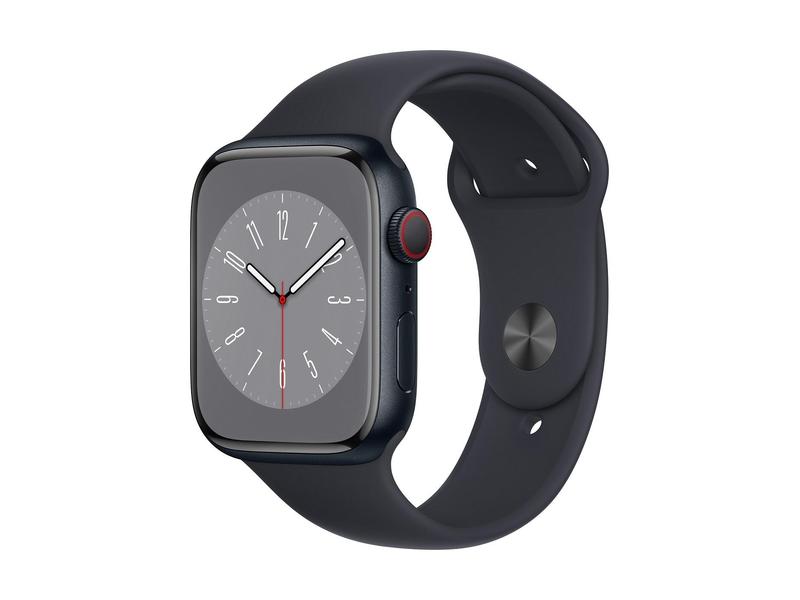 Chytré hodinky APPLE Watch Series 8 GPS + Cellular 45mm Midnight Aluminium Case with Midnight Sport Band - Regu