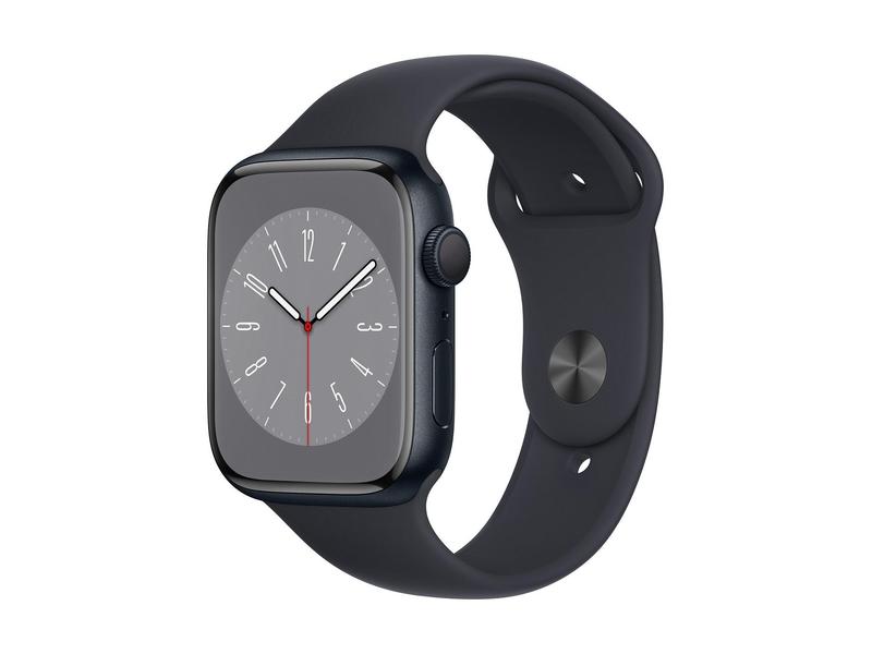 Chytré hodinky APPLE Watch Series 8 GPS 45mm Midnight Aluminium Case with Midnight Sport Band - Regular
