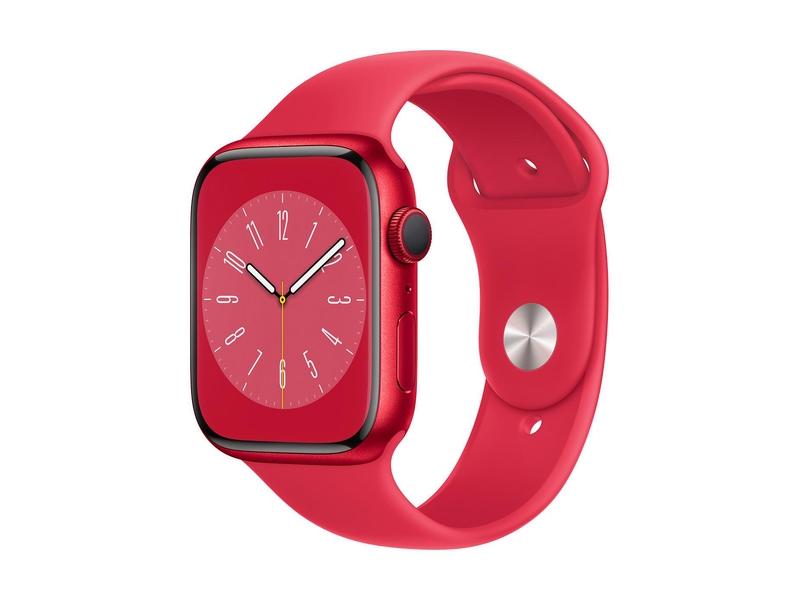Chytré hodinky APPLE Watch Series 8 GPS 45mm (PRODUCT)RED Aluminium Case with RED Sport Band - Regular