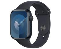 Obrázek k produktu: APPLE Watch Series 9 45mm Temně inkoustový hliník s temně inkoustovým sportovním řemínkem M/L