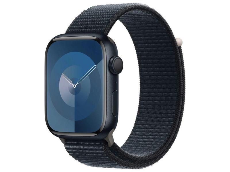 Chytré hodinky APPLE Watch Series 9 45mm Temně inkoustový hliník s temně inkoustovým provlékacím řemínkem