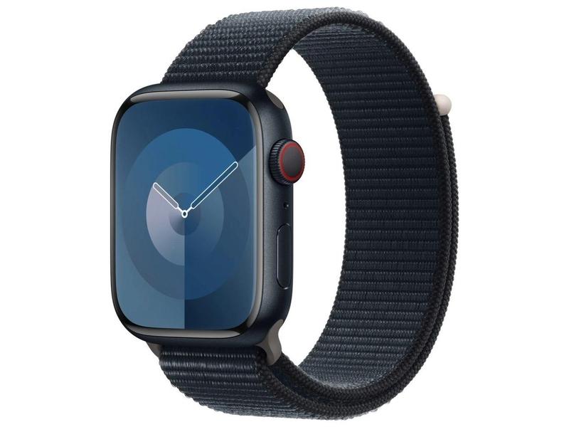 Chytré hodinky APPLE Watch Series 9 Cellular 45mm Temně inkoustový hliník s temně inkoustovým provlékacím řemín
