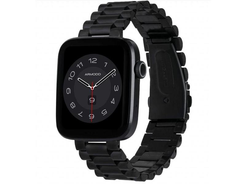 Chytré hodinky ARMODD Squarz 9 Pro Black-9008 s kovovým řemínkem + silikonový řemínek, černé (Black)