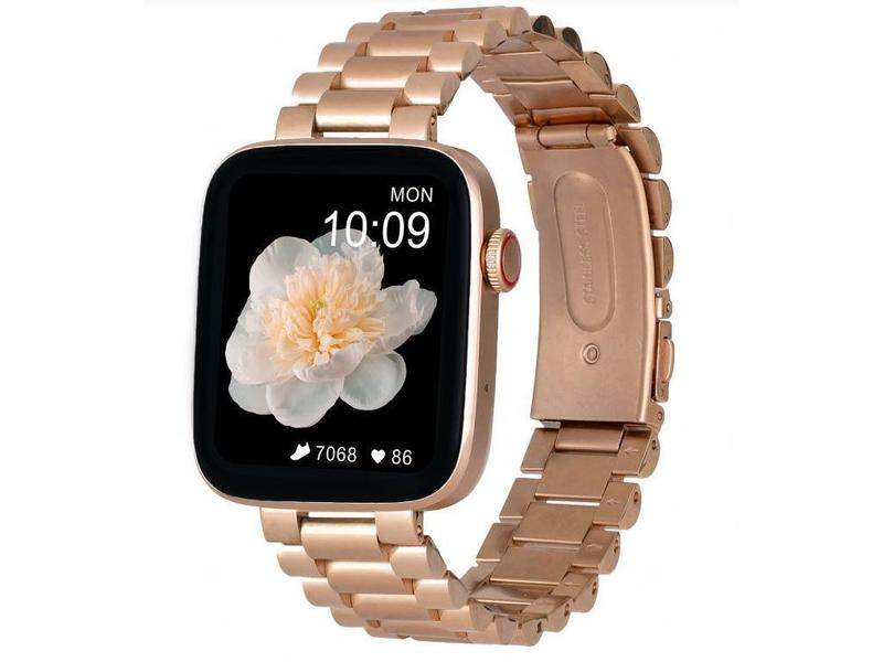 Chytré hodinky ARMODD Squarz 9 Pro Gold-9010 s kovovým řemínkem + silikonový řemínek, zlaté (gold)