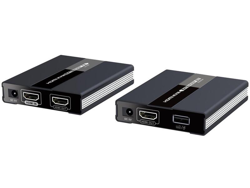 Datový přepínač ATEN khext60-4 HDMI extender s USB na 60m přes jeden kabel Cat5/6