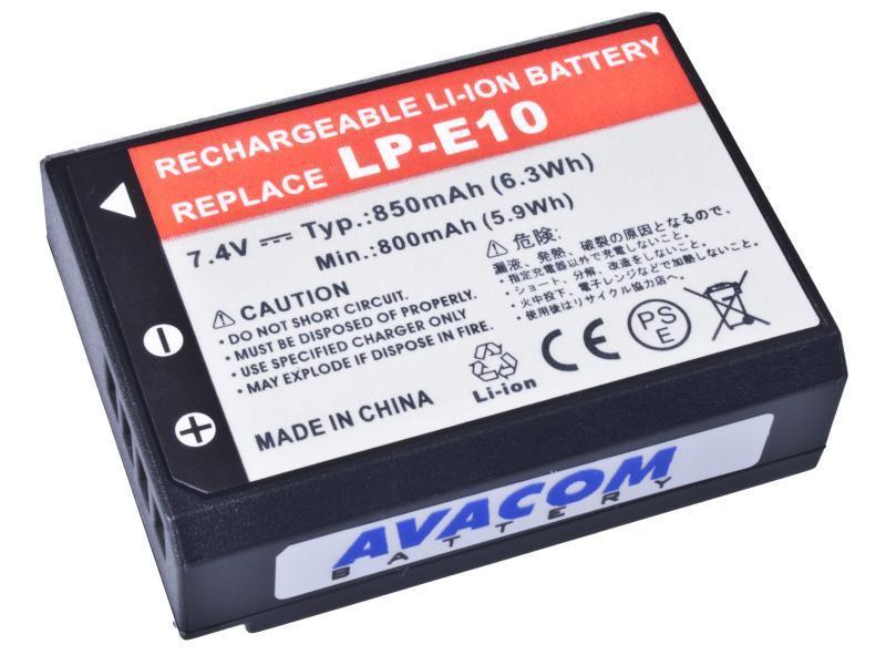 Akumulátor pro fotoaparáty AVACOM Baterie Canon LP-E10 Li-Ion 7.4V 850mAh