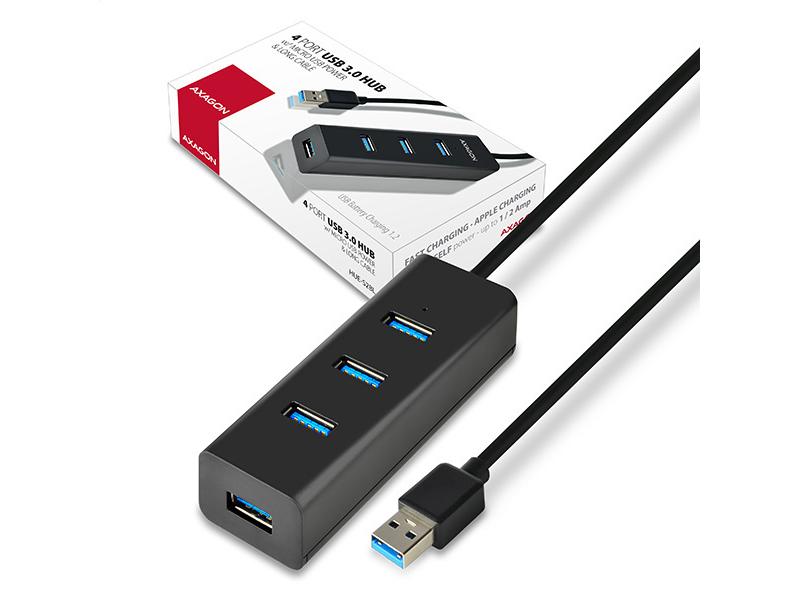 USB HUB AXAGON HUE-S2BL, černý (black)