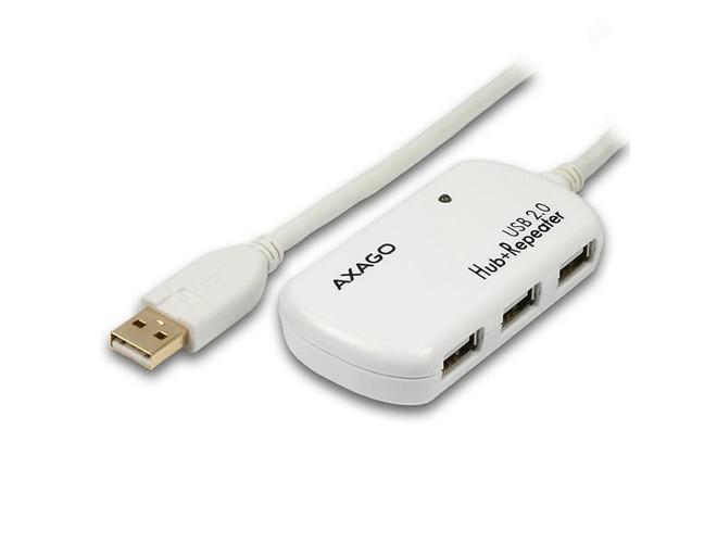 USB HUB a aktivní repeater AXAGO  ADR-XH