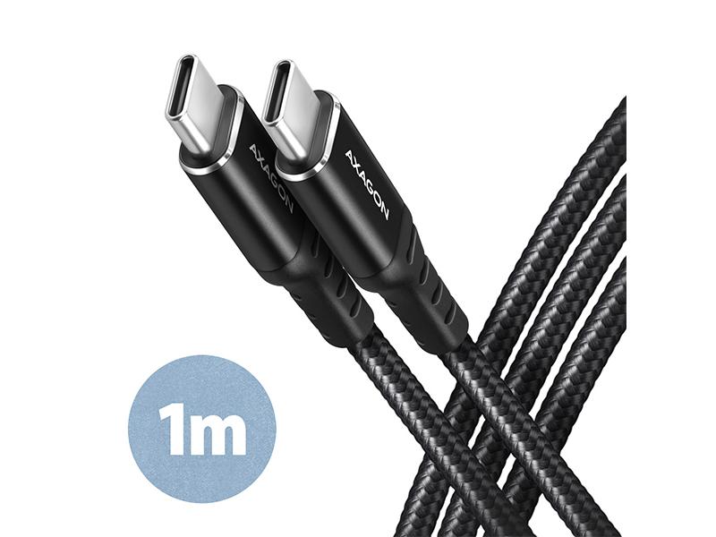 Propojovací kabel AXAGON  BUCM-CM10AB, USB-C <-> USB-C PD 60W