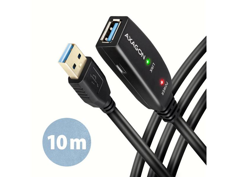 Prodlužovací aktivní kabel AXAGON ADR-310, USB 3.2 Gen 1 A-M -> A-F 10m