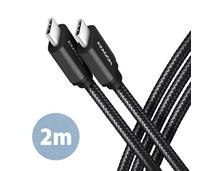 Obrázek k produktu: AXAGON BUCM3-CM20AB USB-C 2m 60W, černý (black)