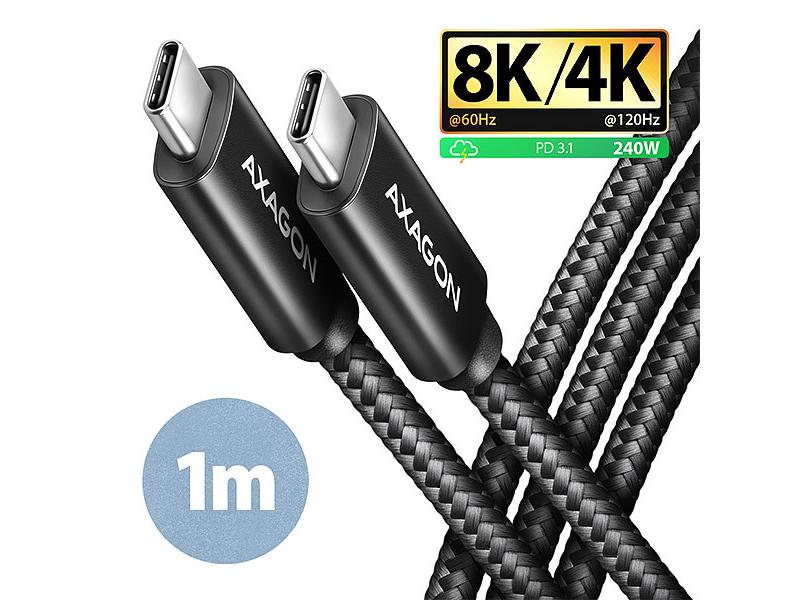 USB-C <-> USB-C AXAGON BUCM4X-CM10AB NewGEN+ 1m