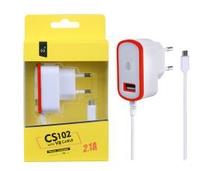 Obrázek k produktu: ALIGATOR PLUS CS102 nabíječka microUSB, bílo-červená