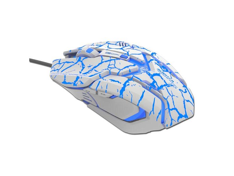 Podsvícená herní myš E-BLUE  Auroza Gaming, bílá (white), e-box