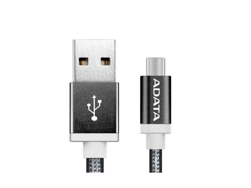  ADATA Micro USB kabel pletený 1m, černý