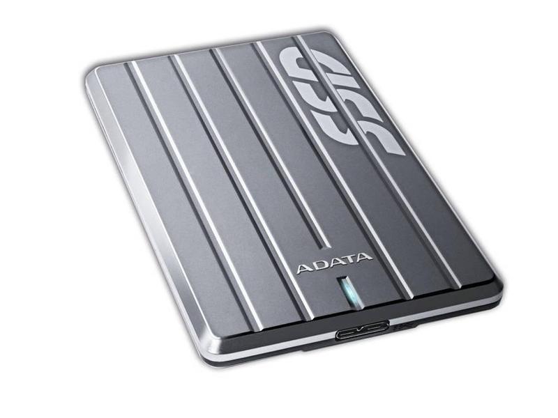 Externí SSD disk A-DATA SC660H 256GB Titanium, stříbrný